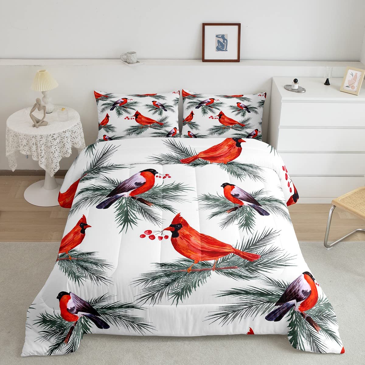 Erosebridal Cardinal Duvet Insert Queen 