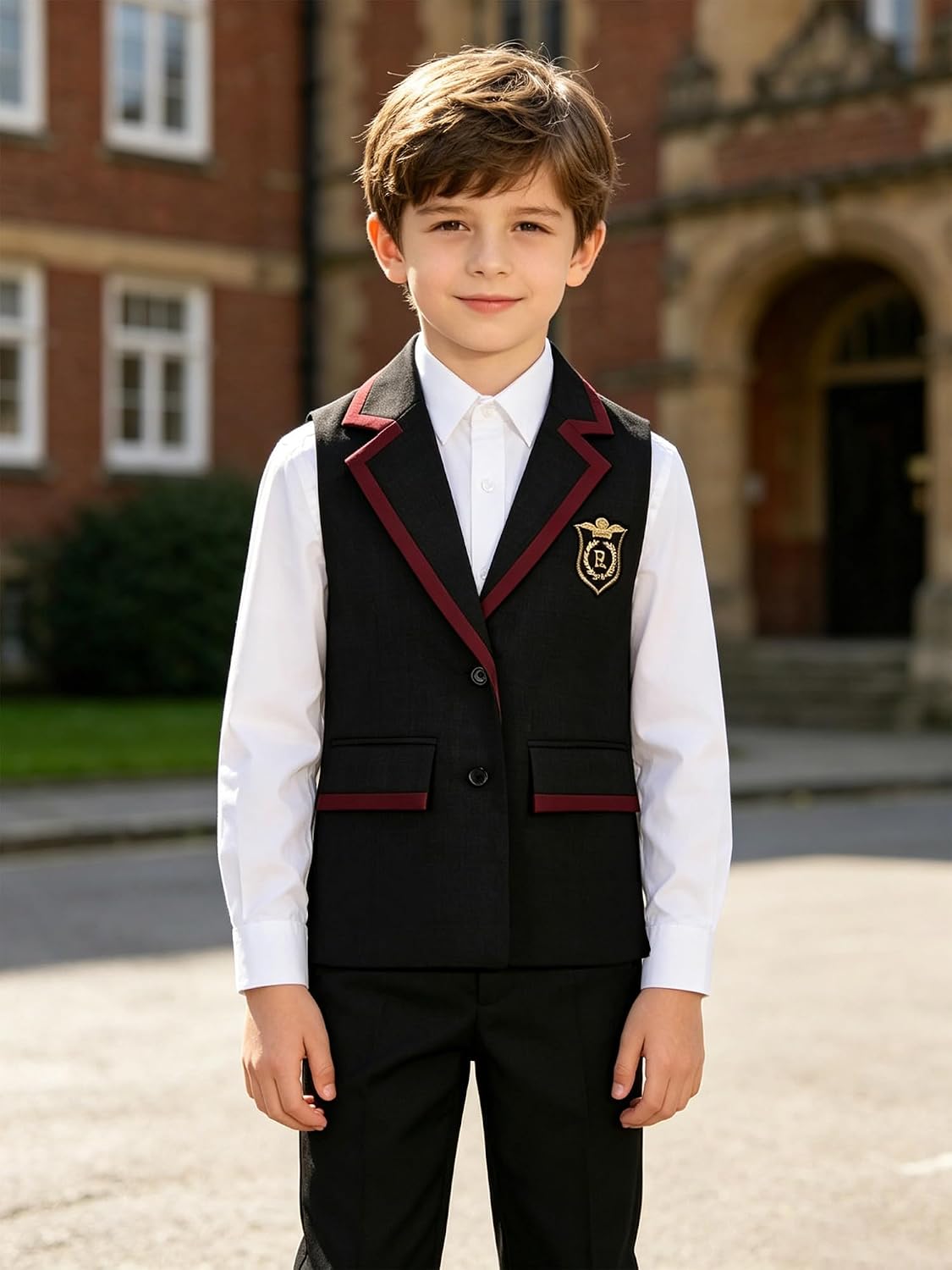 Jhaoyu Girls Uniform Upper Body Vest for School Group Activity