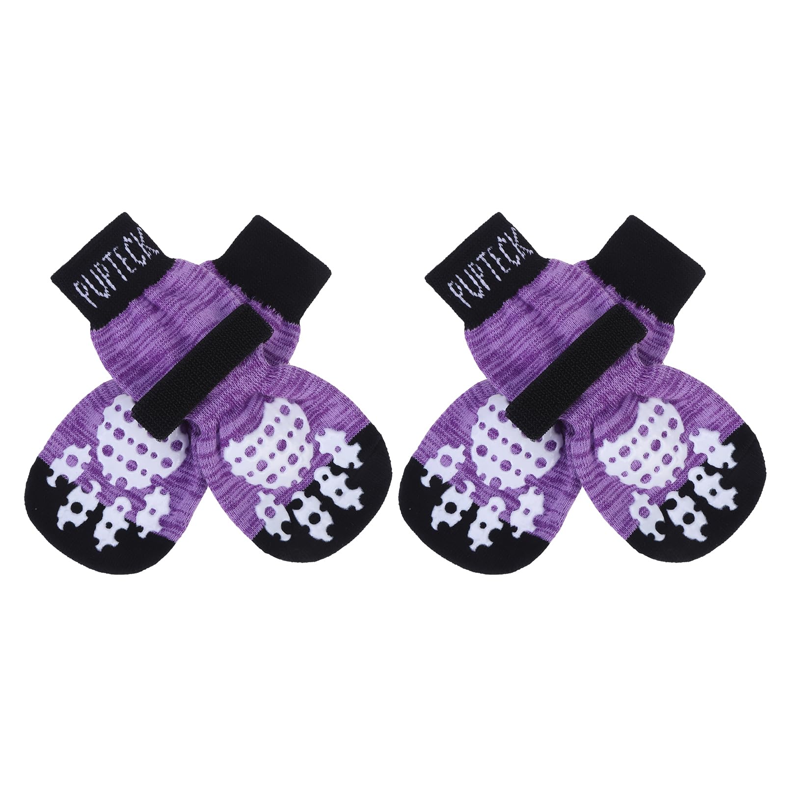 PUPTECK 2 works Anti-Slip Dog Socks Paws Stop Licking, Walking Boots for Injured Paws Hot Weather/Winter
