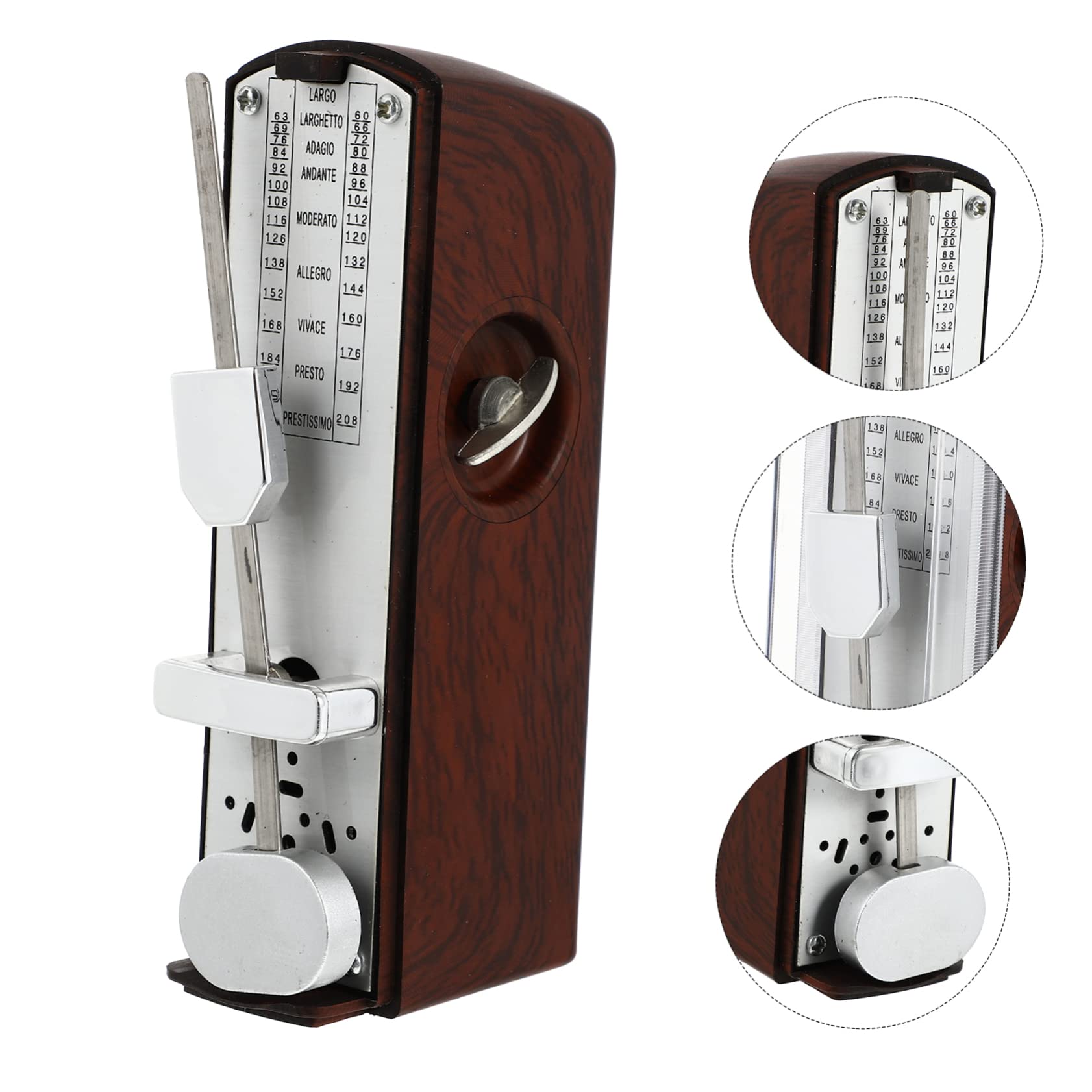 CIMAXIC 1Pc Mechanical Metronome for Violin Piano Guitar Portable Music Timer with Precise Rhythm Tracking for Beginners Practice Aid for Musicians