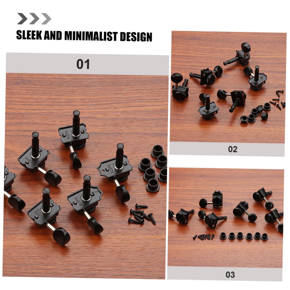 TOGEVAL 6pcs String Locking Guitar Tuner Pegs Durable Tuning Keys for Electric Guitars Ergonomic Design for Accurate Sound Versatile Music Accessories