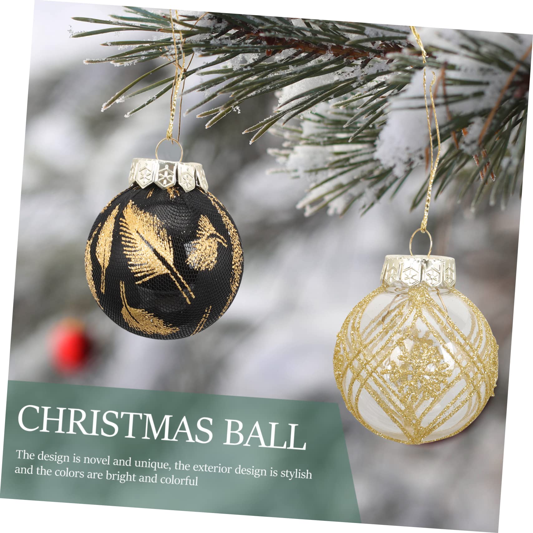 Alipis Lot de 25 Décorations De Noël en Plastique Robuste À Suspendre pour Sapin De Noël 25 Pièces X 2