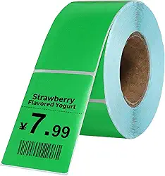 PATIKIL 500 etiquetas térmicas, etiquetas de impressora térmica de 4 x 6 cm, etiquetas autoadesivas, rolo de papel retangular, pequeno para impressora, etiqueta de envio, endereço de código de barras