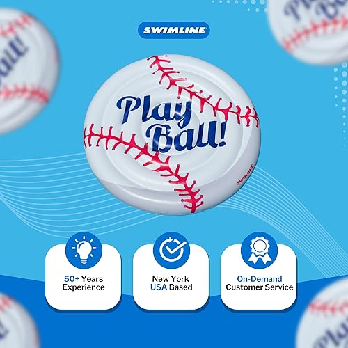 Miniatura 7 de Swimline - Flotador inflable de béisbol para piscina
