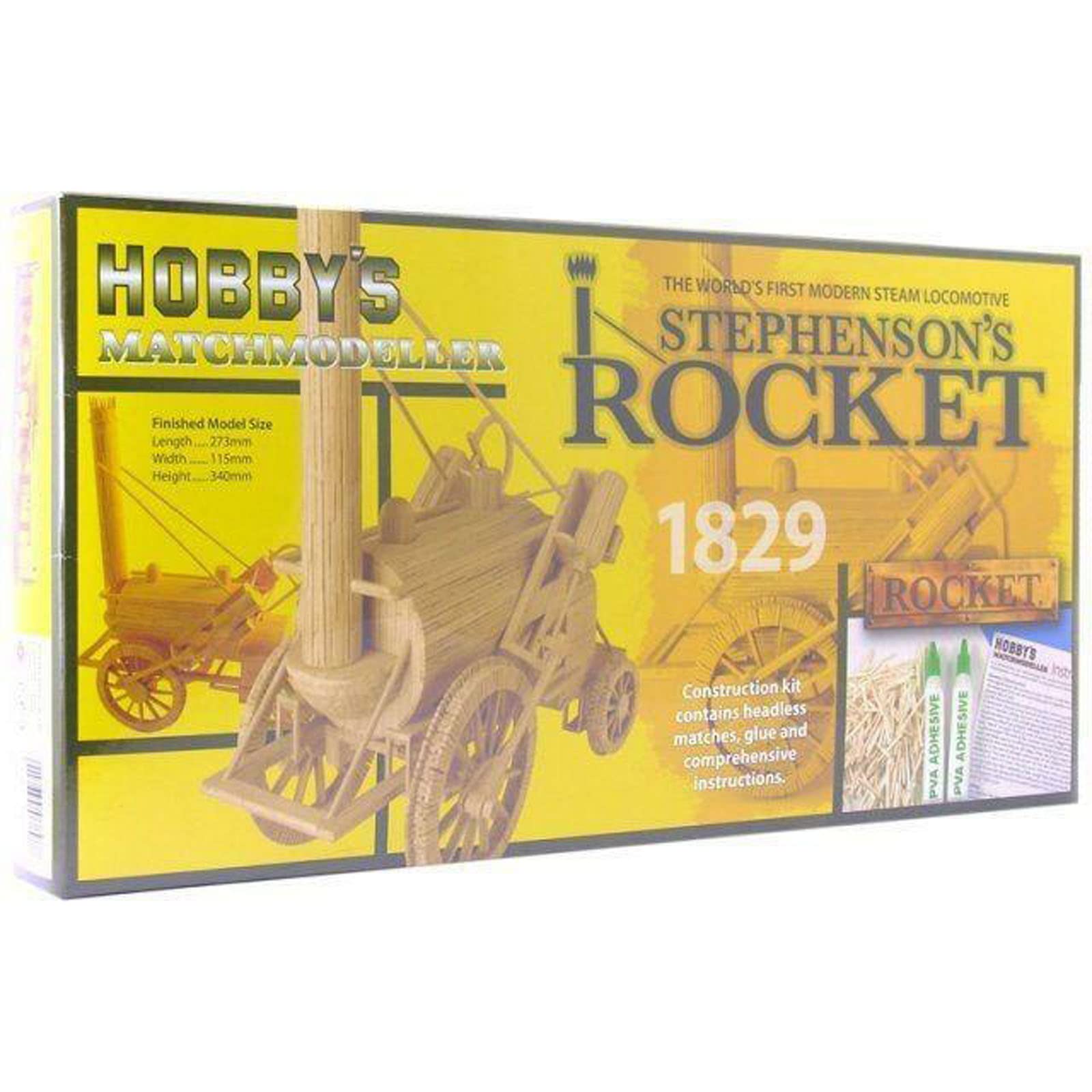 Matchmodeller Brown Hobby's Matchbuilder 1829 Stephenson's Rocket # Mm25