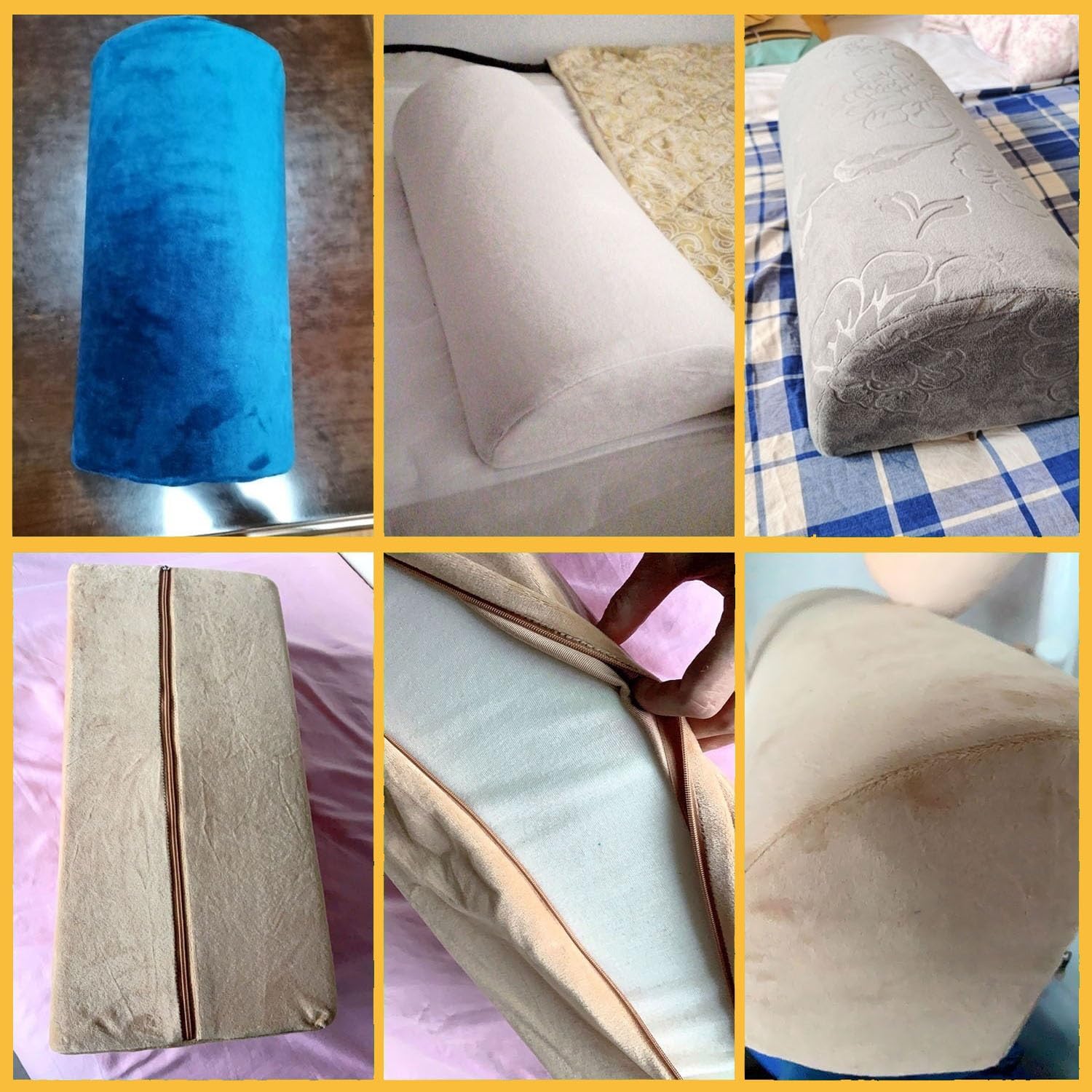 Coussin Orthopédique Demi-lune Mémoire De Forme - 14,5x20x13 Cm, Pour Jambes, Dos, Cou, Rehausse Pieds Après Chirurgie - 4