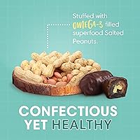 Vista 4 de DORREL - Dátiles cubiertos de chocolate negro belga (Medjool) con relleno de cacahuetes salados, bocadito de chocolate vegano de alta energía