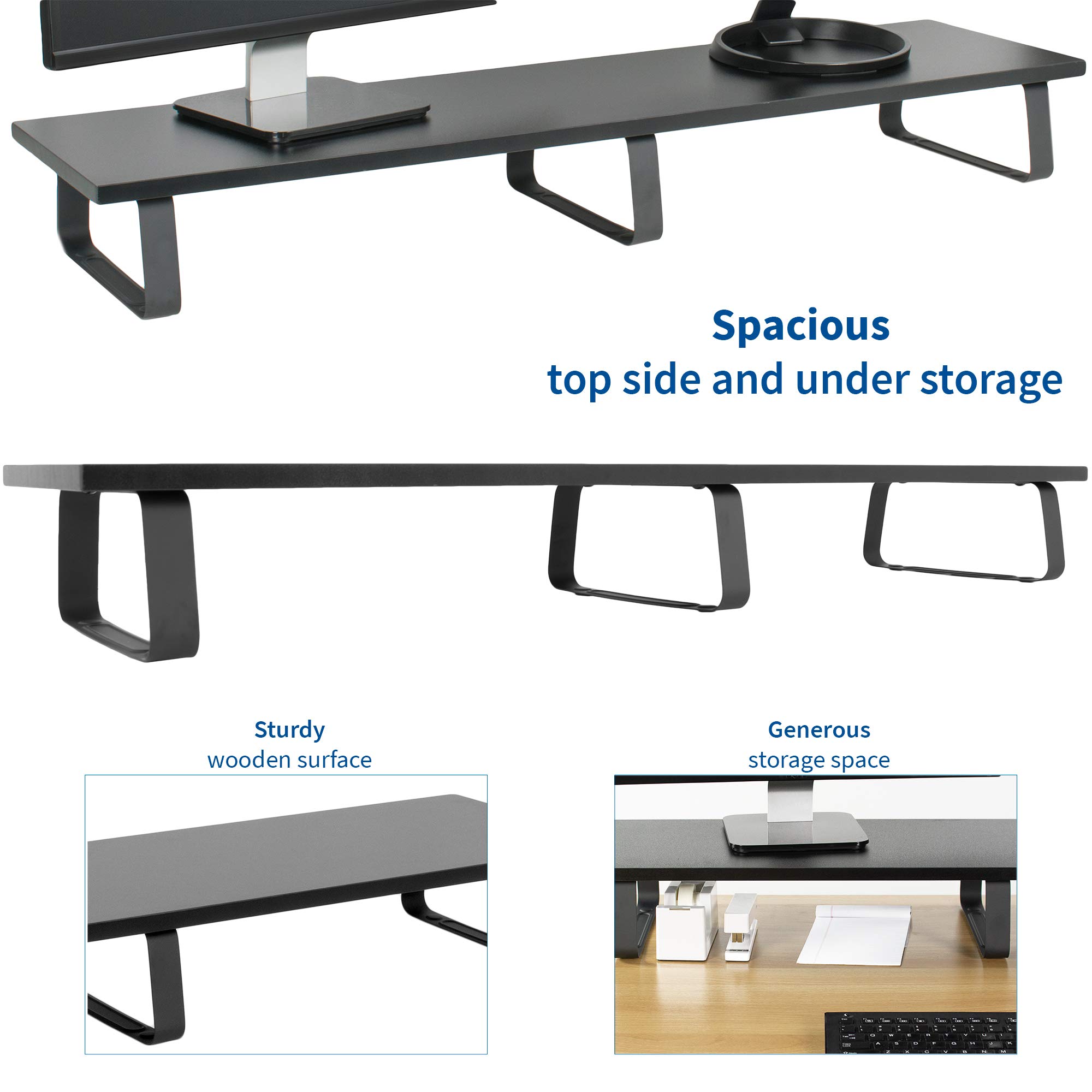 Buy VIVO 39 inch Extra Long Monitor Stand, Wood & Steel Desktop Riser