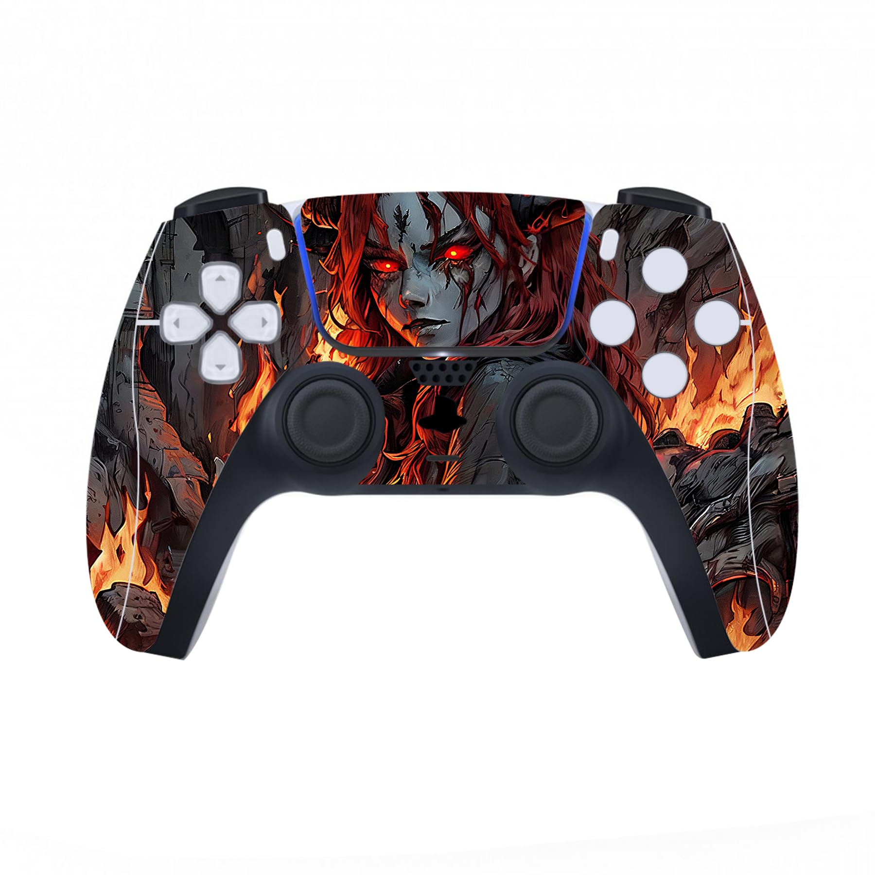 playvital Pegatina Completa para ps5 Edición Normal Calcomanía Vinilo para ps5 Consola&Control&Estación de Recarga&Control Remoto&Audífonos Adhesivo para ps5-Enviado de Llamas