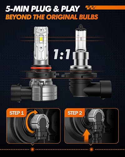 Miniatura 5 de SEALIGHT Bombillas LED antiniebla 9145, 12000 lm, 6500 K, luces antiniebla blancas frías, 24 W 5530 chips CSP 91459140H10, bombillas LED antiniebla