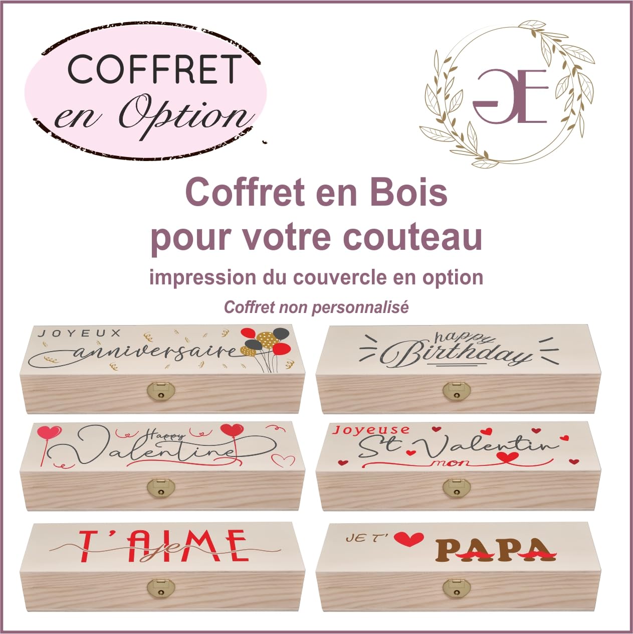 Gravure Events - Couteau de Marque Laguiole Bougna personnalisé avec prénom gravé - Cadeau pour homme : fête des pères, papa, tonton, grands pères (papi, papy) anniversaire, noël - burl (Lame 10.5cm)