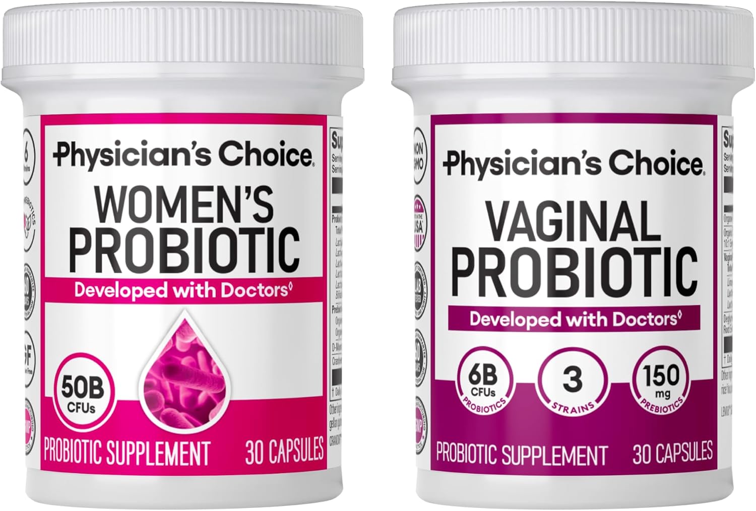 Physician’s CHOICE Feminine Power Duo Bundle – Vaginal Probiotic + Womens Probiotic Bundle Physician’s CHOICE Feminine Power Duo Bundle – Vaginal Probiotic + Womens Probiotic Bundle