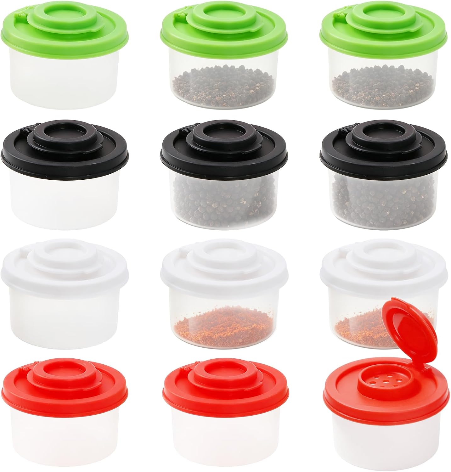 12Pcs Mini Salt and Pepper Shakers Moisture Proof Set