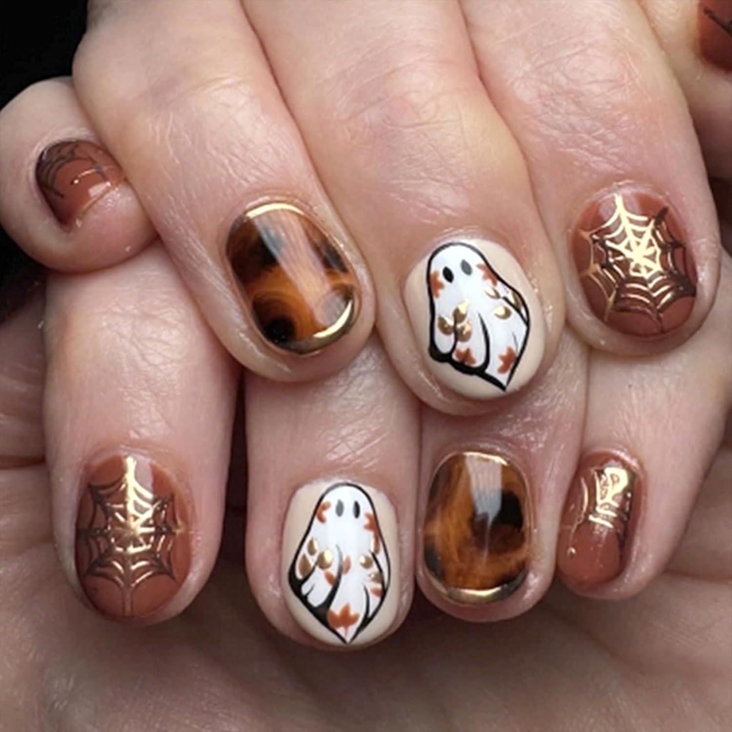 Cute Ghost Acrylic Nails