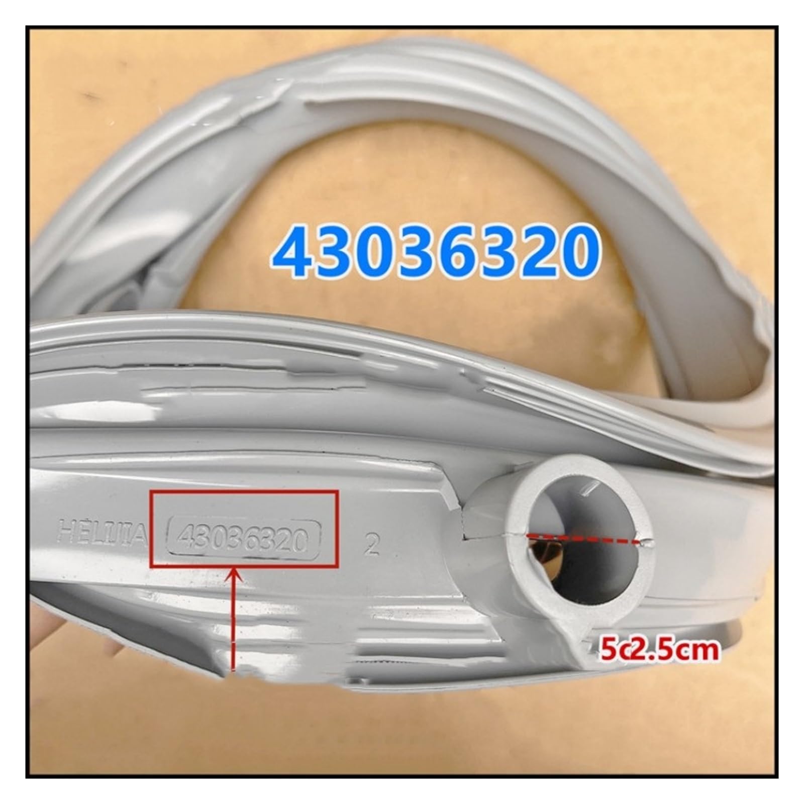 Junta De Goma For Puerta De Lavadora De Tambor, Compatible con Jinling, 43036320, Repuestos For Juntas.