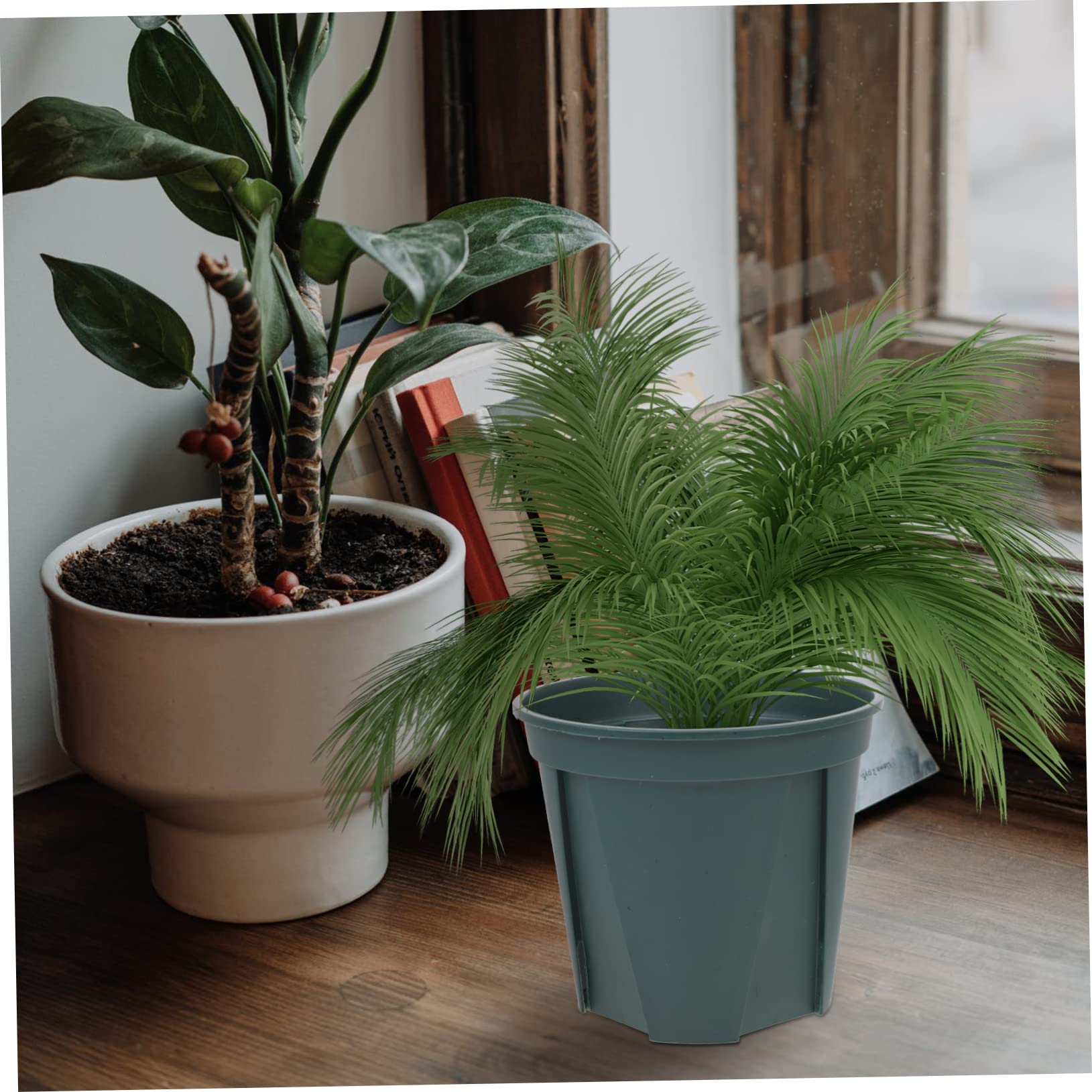 Toyvian 5pièces Pot De Fleurs Rond Plastique avec Contrôle des Racines pour Balcon Ou Maison Lot