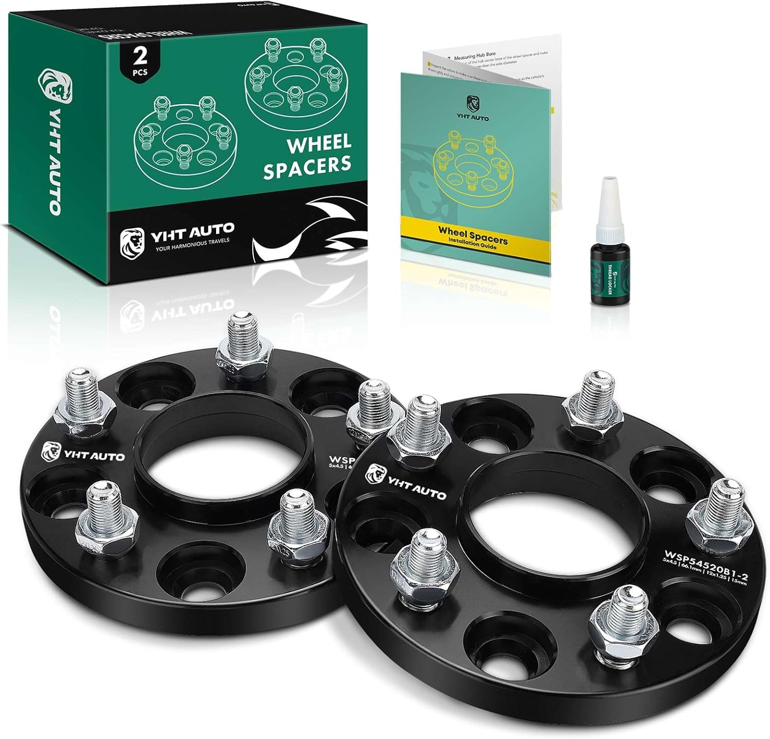 YHTAUTO 5x4.5 Hub Centric Wheel Spacers 15mm Fits Nissan