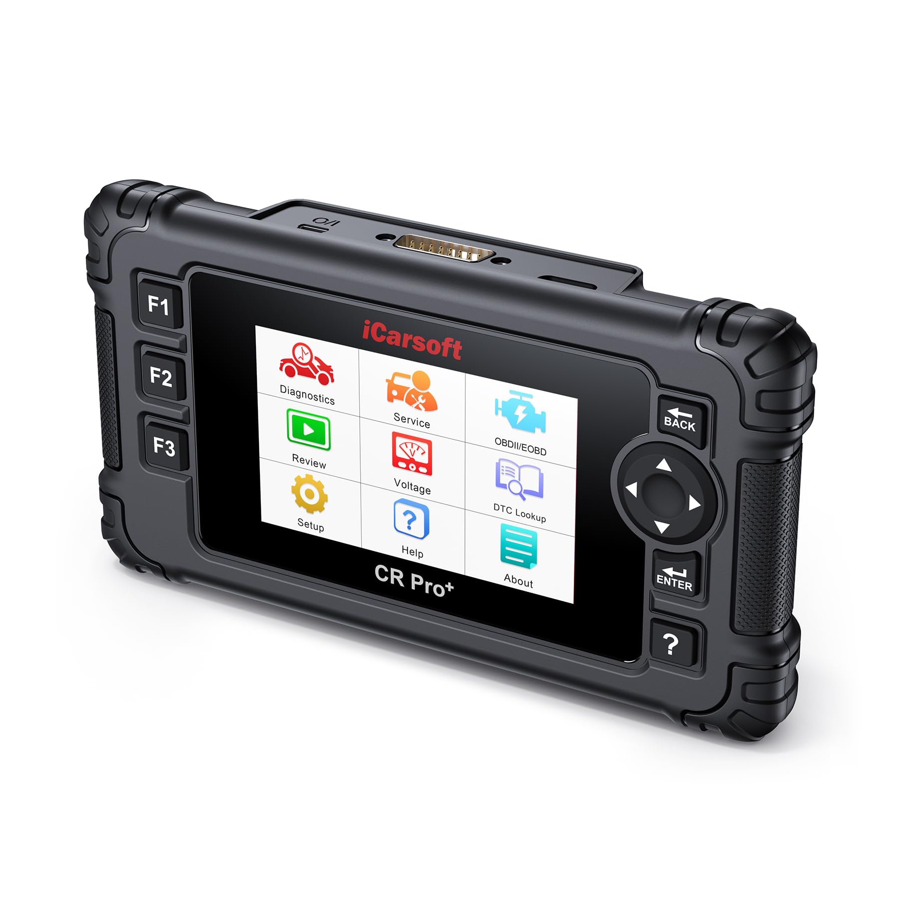 iCarsoft CR Pro+ | Outil Diagnostic Automobile Multimarques OBD2 | Wykłady i defekty kodów | Reset FAP | Wtryskiwacze kodowania | Oczyść ABS i inne czcionki