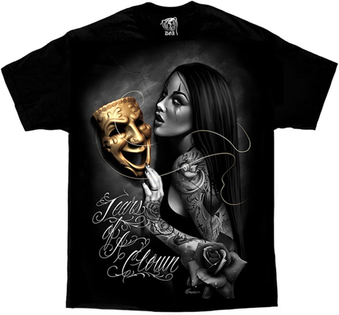 Tears of A Clown Tattoo Lowrider Homies David Gonzales DGA Art Men's T Shirt