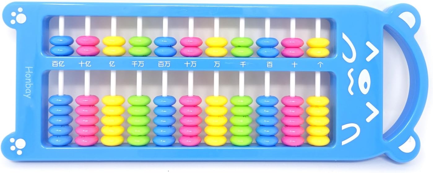 Cartoon Bear 11 Digits Plastic Chinese Abacus Soroban Arithmetic Tool Calculating Tool, Random Color