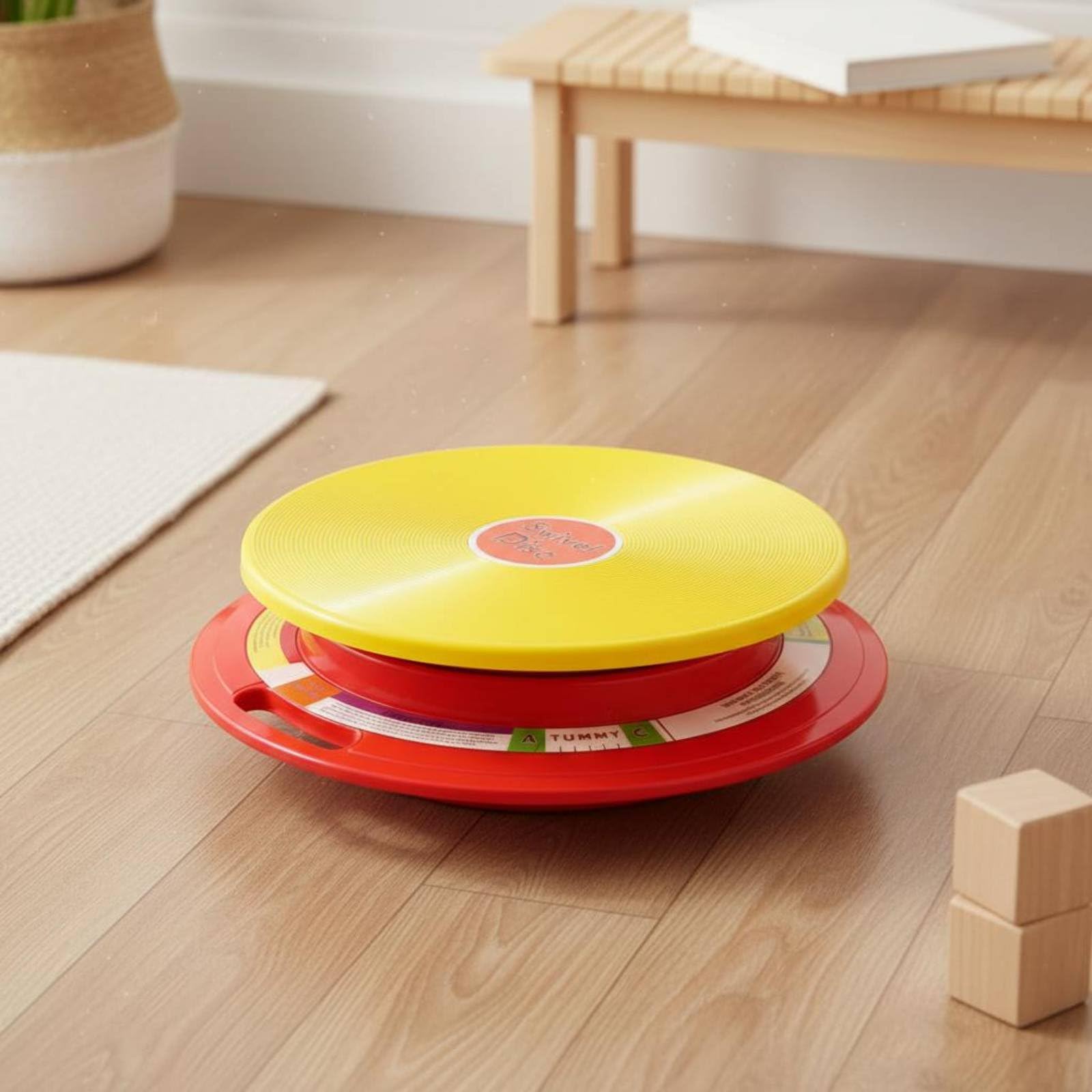 LOVIVER Tavola di Equilibrio per Bambini Balance Board Disco Girevole Piattaforma Rotante Gioco Vestibolare Altezza Regolabile in Plastica Struttura Stabile