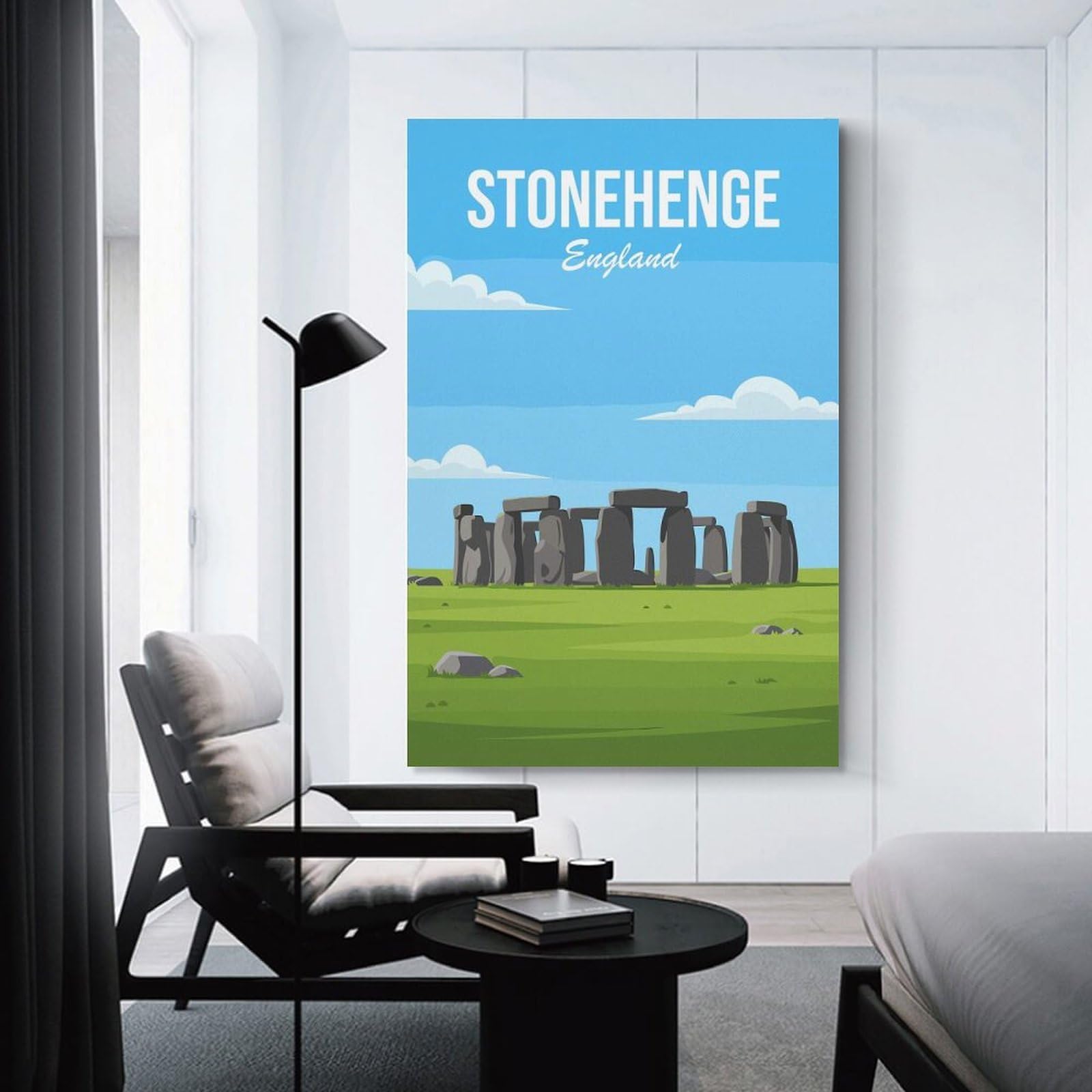 Junmoney Stonehenge England Decorative Canvas Print, 24x36inch(60x90cm), for Home, Office, Studio Or Guest Room, Versatile Wall Decor for Many Rooms