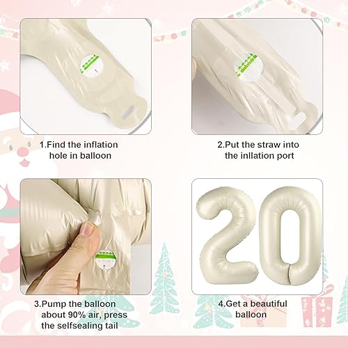 Vista 791 de Globo número 2 de 40 pulgadas, para decoración de cumpleaños y graduaciones, para niños y niñas (color verde claro)