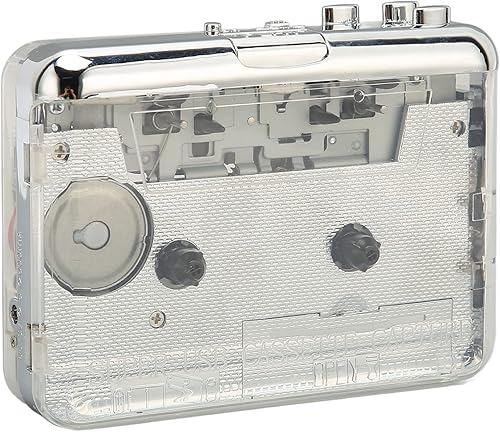 Sanpyl Reproductor de cassette, reproductor de cinta portátil con sonido claro estéreo, función de retroceso automático, reproductor de casete de