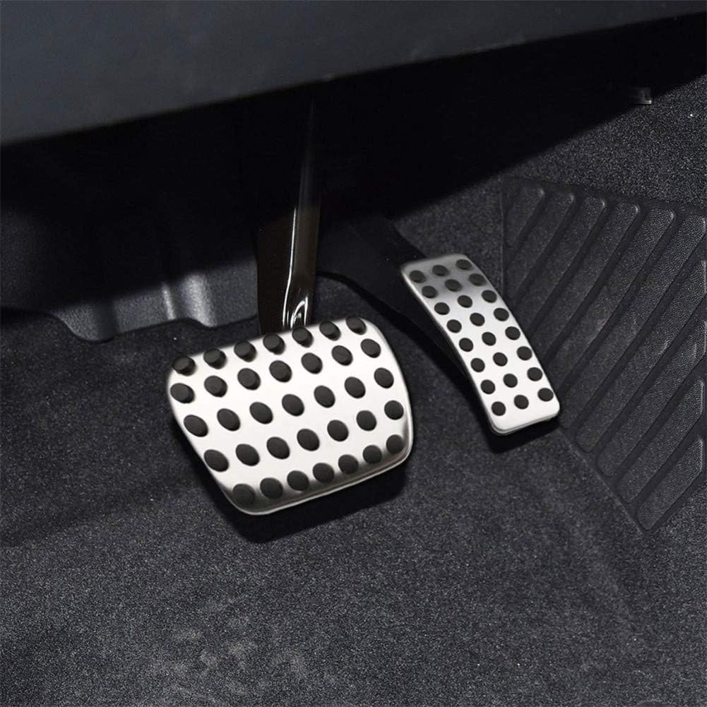 Brake Accelerator Pedal Cover,Stainless Steel Gas Foot Rest Pedal Pads Covers Kit Fit for MercedesBenzA B CLA GLA ML GL R Class W176 W245 W246 C117 W117 X156 W164 W166 X164 X166 W251,AT