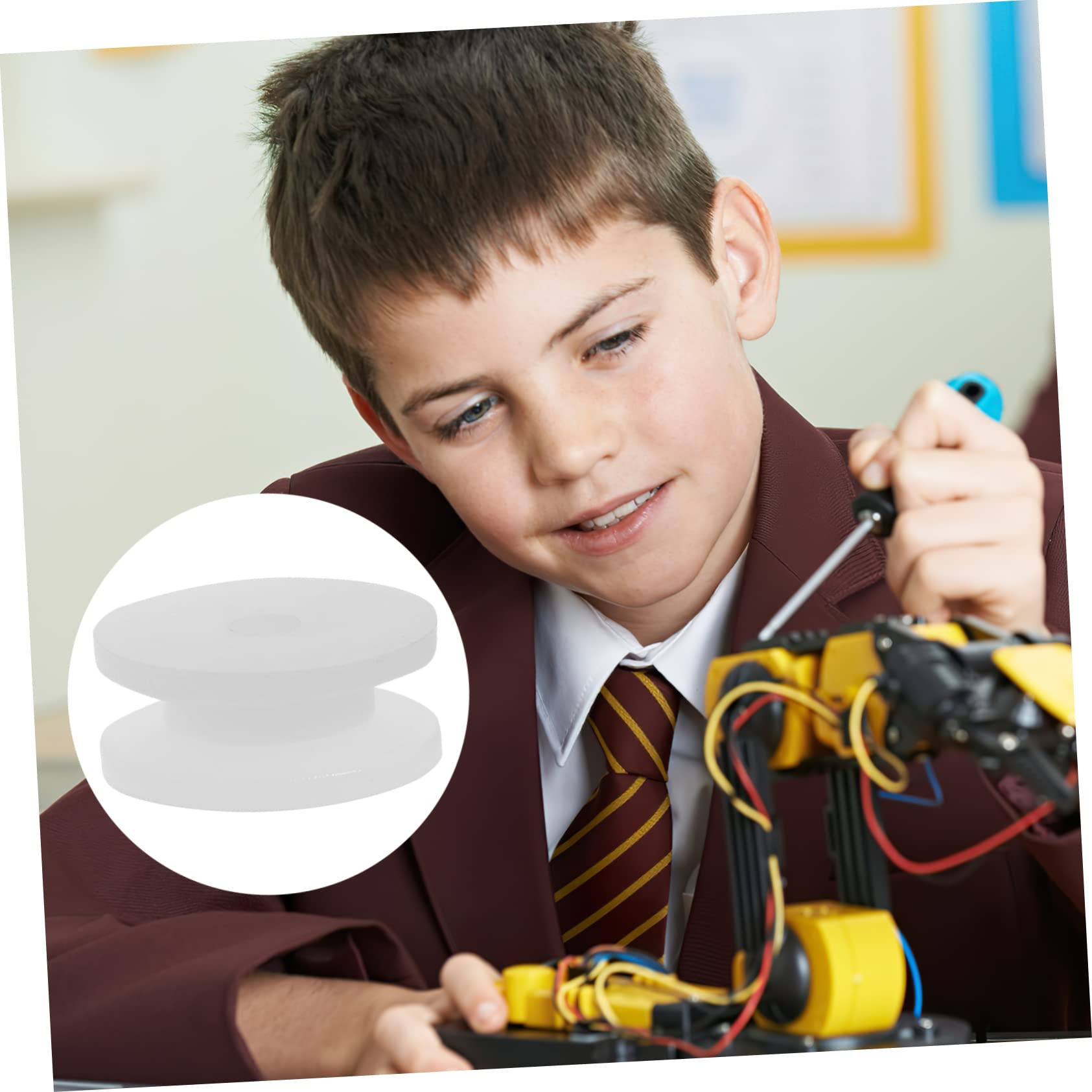 VICASKY 4sets Toy Car Wheels Mini Pulley Wheel Smooth Surface Mute for DIY Models 100pcs*4