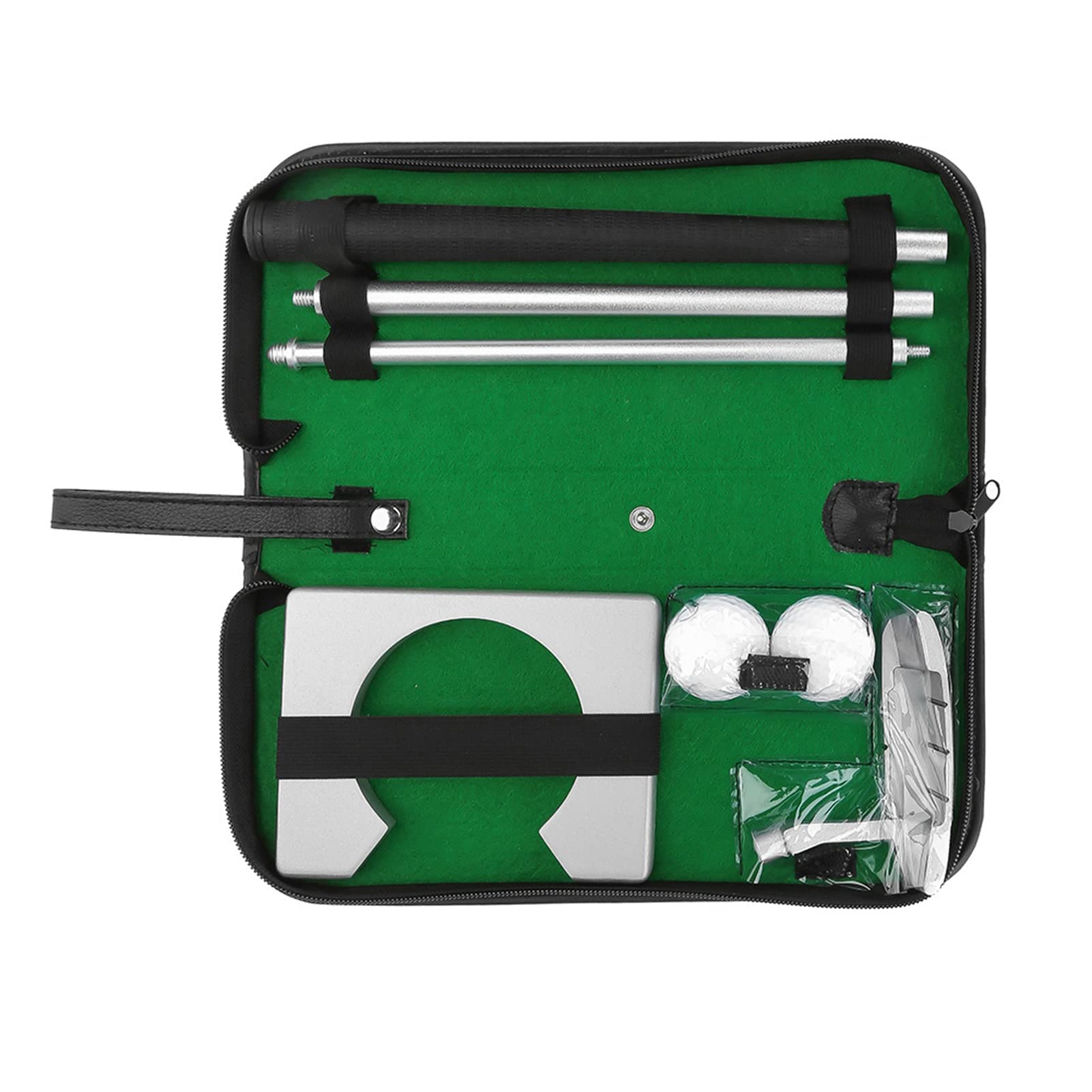 Portable Putter Set, Practice Kit Putting Cup Training Clubs Putter Kit Set Indoor Putting Cup Practice with Balls & Bag