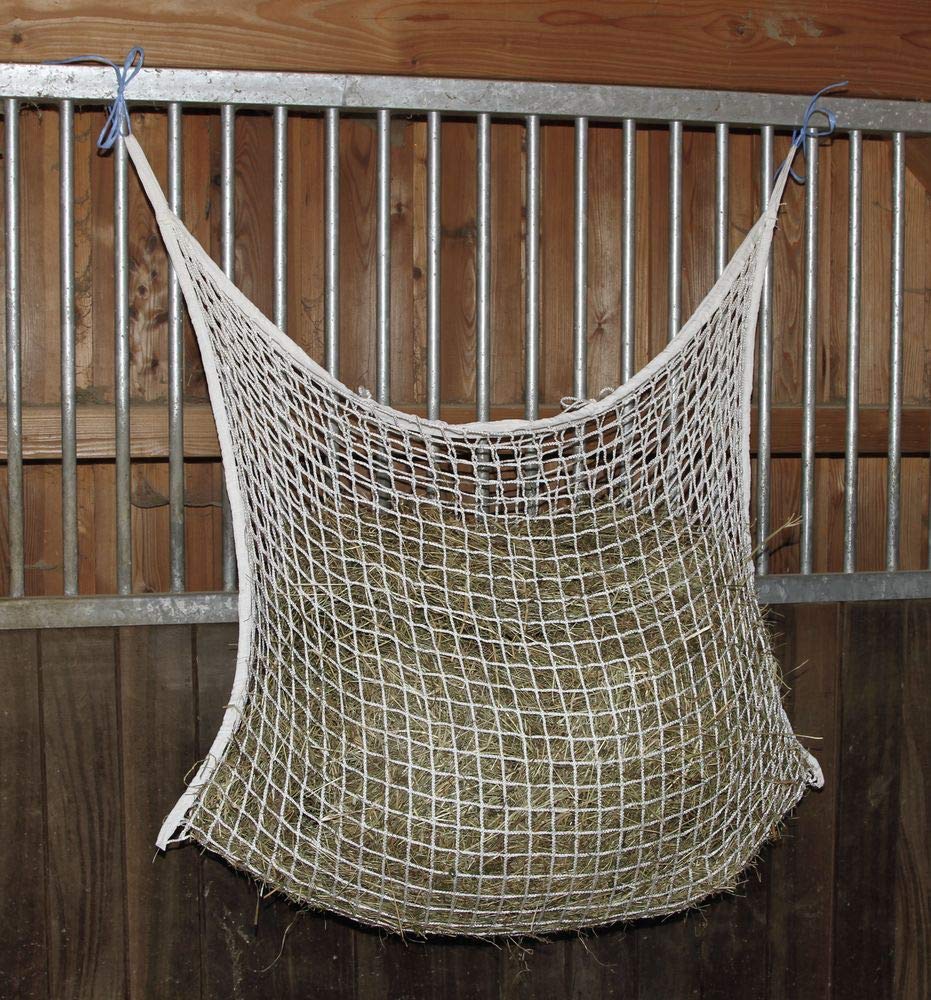 Kerbl Heunetz engmaschig 3x3 cm (Größe 120x90 cm, für 12-Stunden Fütterung, Füllmenge ca. 8,5 kg Heu, Robustes Material, Futternetz) 321998