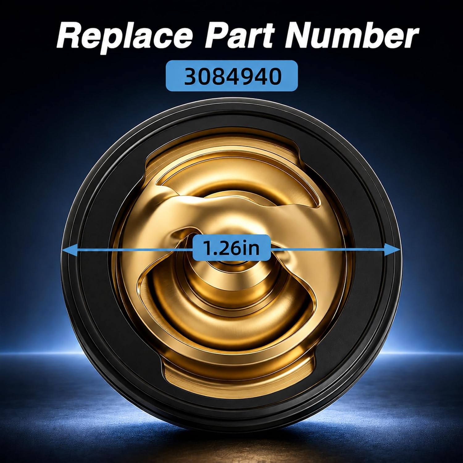 Thermostat Compatible with Polaris Sportsman 500 Ranger 500 Sportsman 400 4-Strokes Replace # 3084940, High-quality Brass, Opening Temperature 82℃