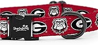 Vista 3 de Georgia Bulldogs - Collares y correas ajustables de nailon hechos a mano (cuello XS)
