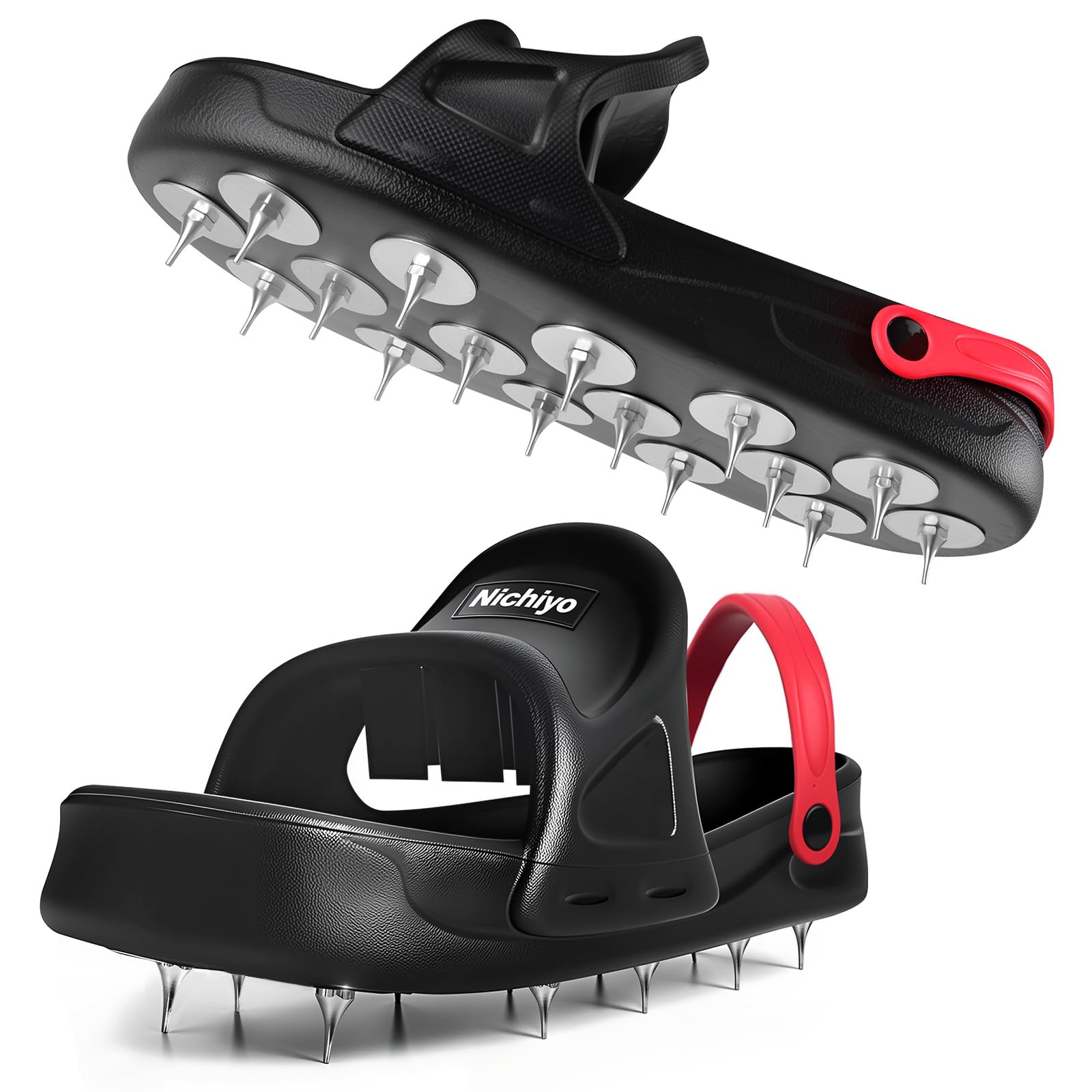 Nichiyo Epoxy Spike Shoes for Floor Leveling Compounds with Heel Straps