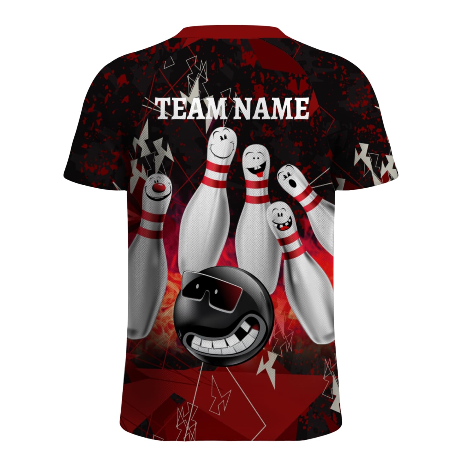 Personalized 3D Bowling Shirt Custom Bowling Jersey with Name Design Your Own Crew Neck Bowling Uniform for Men Women