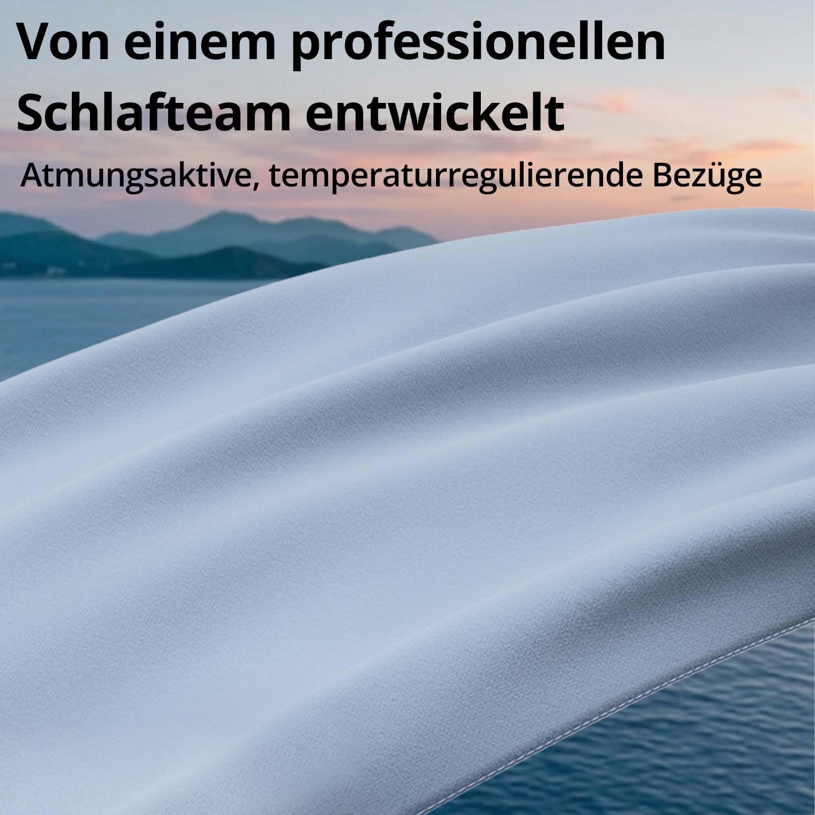 Ergonomisches Nackenkissen-Seitenschläferkissen mit Memory Schaum, Blau