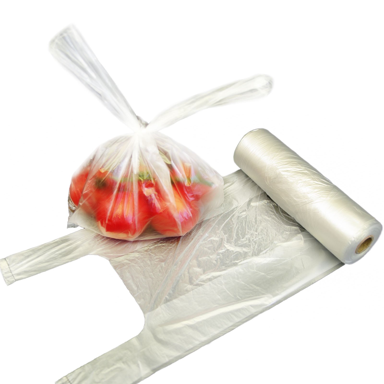 2.000 Stk. Knotenbeutel 3 Kg auf Rolle 22+13x38 cm (8 x 250 Stück) transparent | Hemdchenbeutel | HUTNER