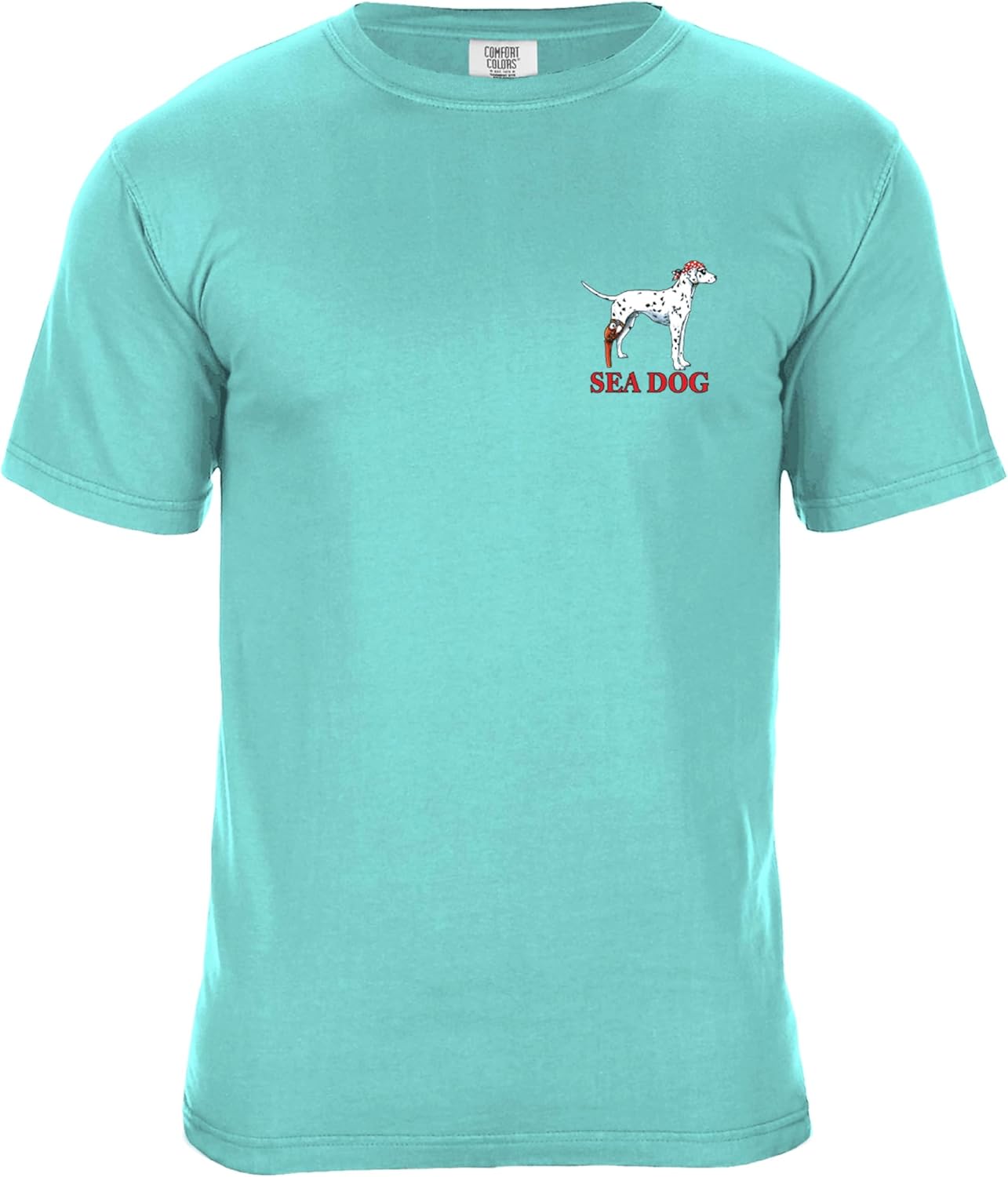 SEA DOG Vintage Graphic T-Shirt Garment Dyed 100% Ringspun Cotton, Relaxed Fit, Printed in USA, Bikini Girl Chasing Tail - Image 3