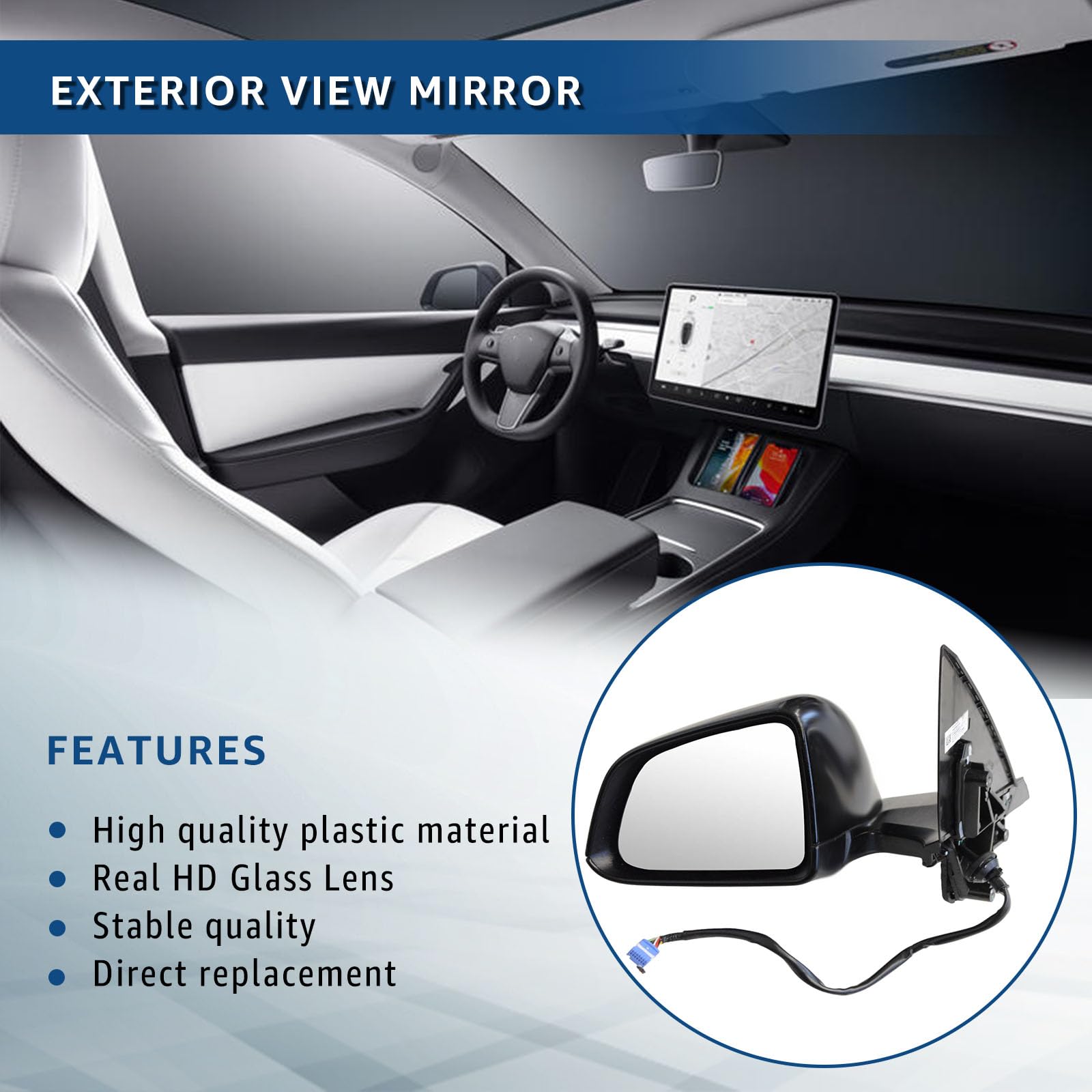 Amazon.com: DanVard Left Driver Side Exterior View Mirror 