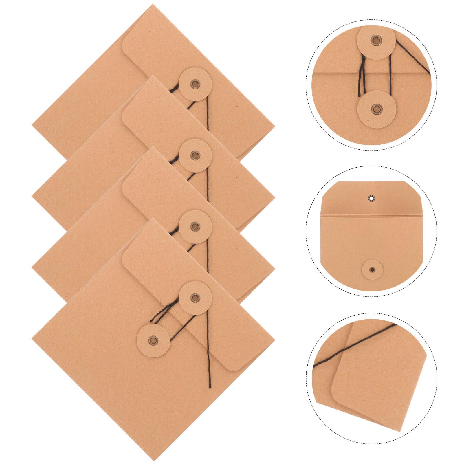 MAGICLULU 10pièces Enveloppes Kraft Papier Pour Cd Et Dvd Lot De Pratiques Pour Rangement Protection Des Disques Manches Et Chic Pour Transport Et Stockage