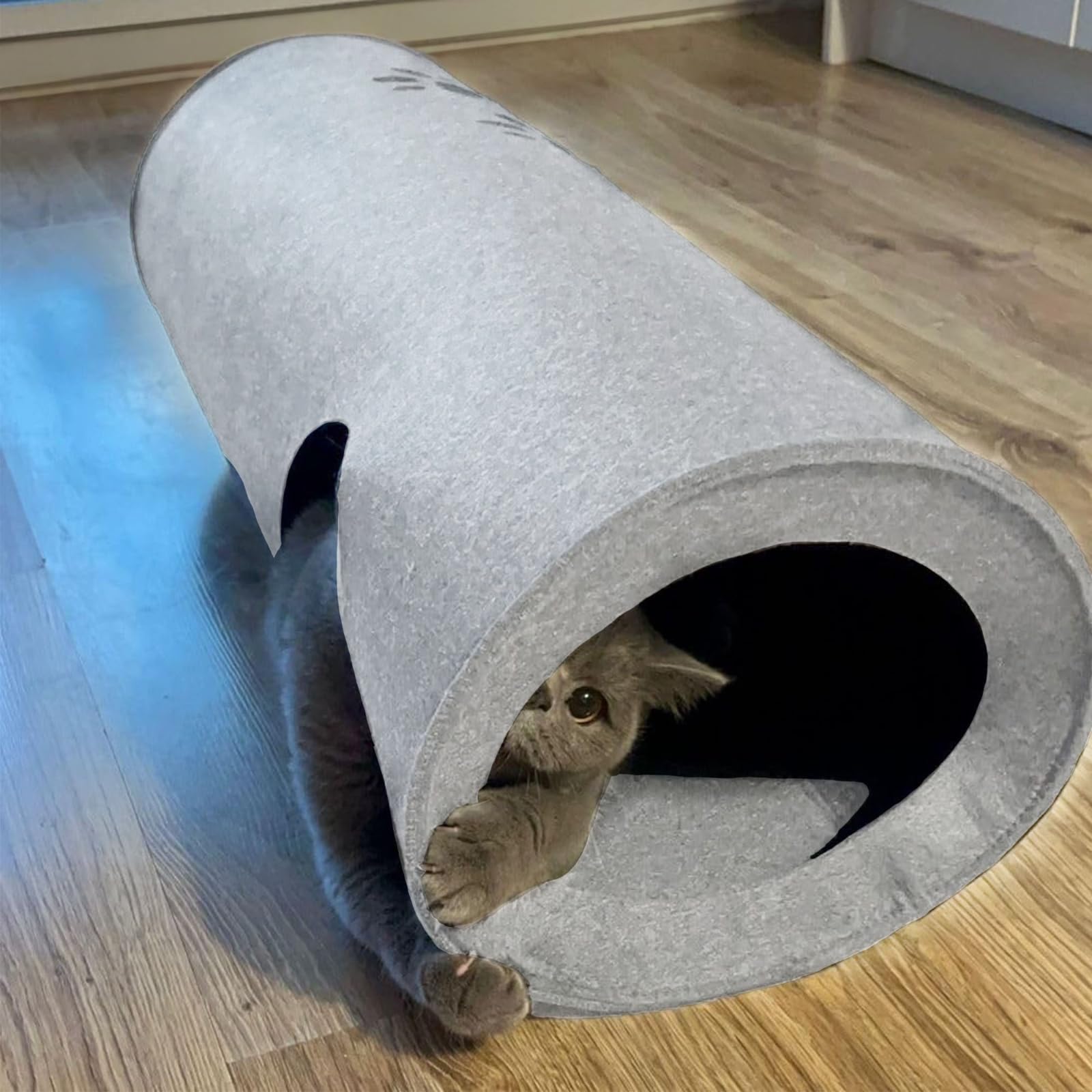 Katzentunnel Mit Kratzfläche - 3-in-1 Spielhaus F? Produktbild-Vorschau 6