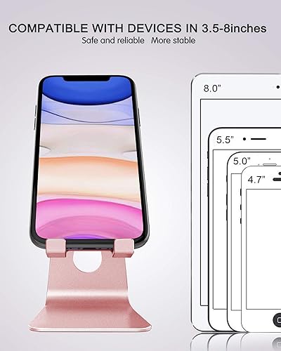 Miniatura 6 de CreaDream - Soporte ajustable para teléfono celular soporte para teléfono cuna muelle soporte soporte de escritorio de aluminio compatible con