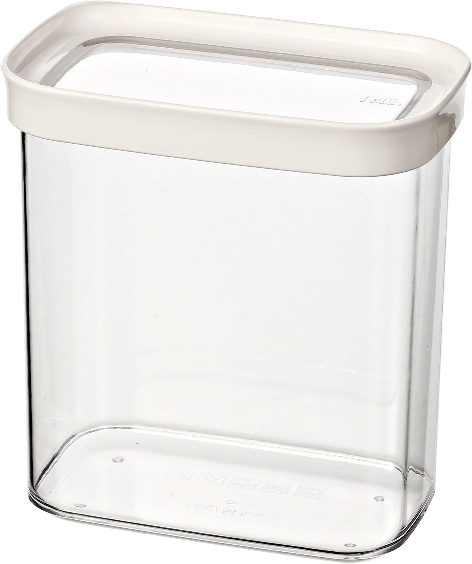 Felli Food Storage Container 1.7L / 57.49 Oz Stackable with Innovative seamless "No Gap" technology lids avoids food build-up!