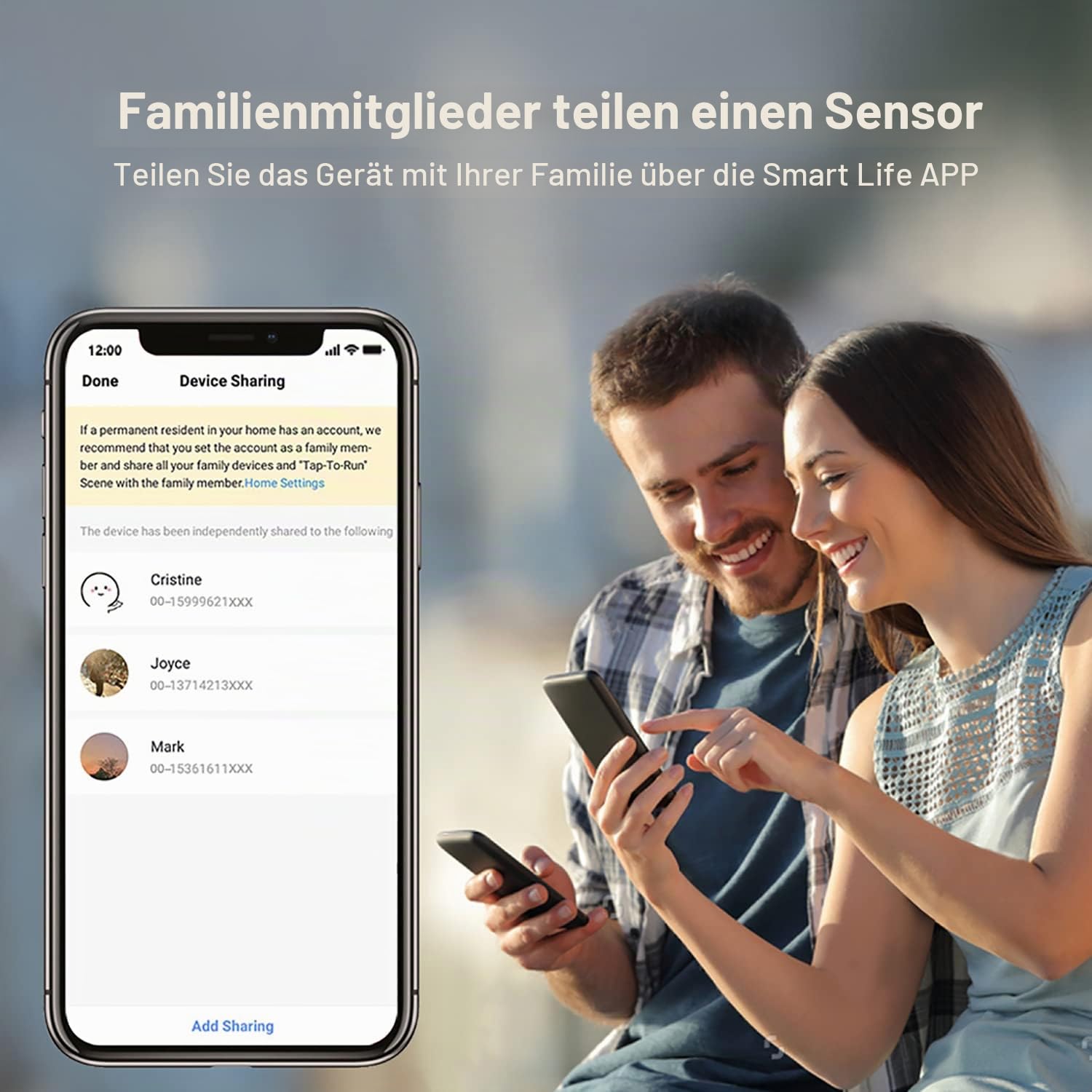 WiFi-Türsensor: Intelligente Tür-Offen-/Geschlossen-Detektoren, drahtlose Fenstersensor-App-Benachrichtigung, Kontaktsensor für die Sicherheit zu Hause, passend für Alexa Google Assistant (4pack)