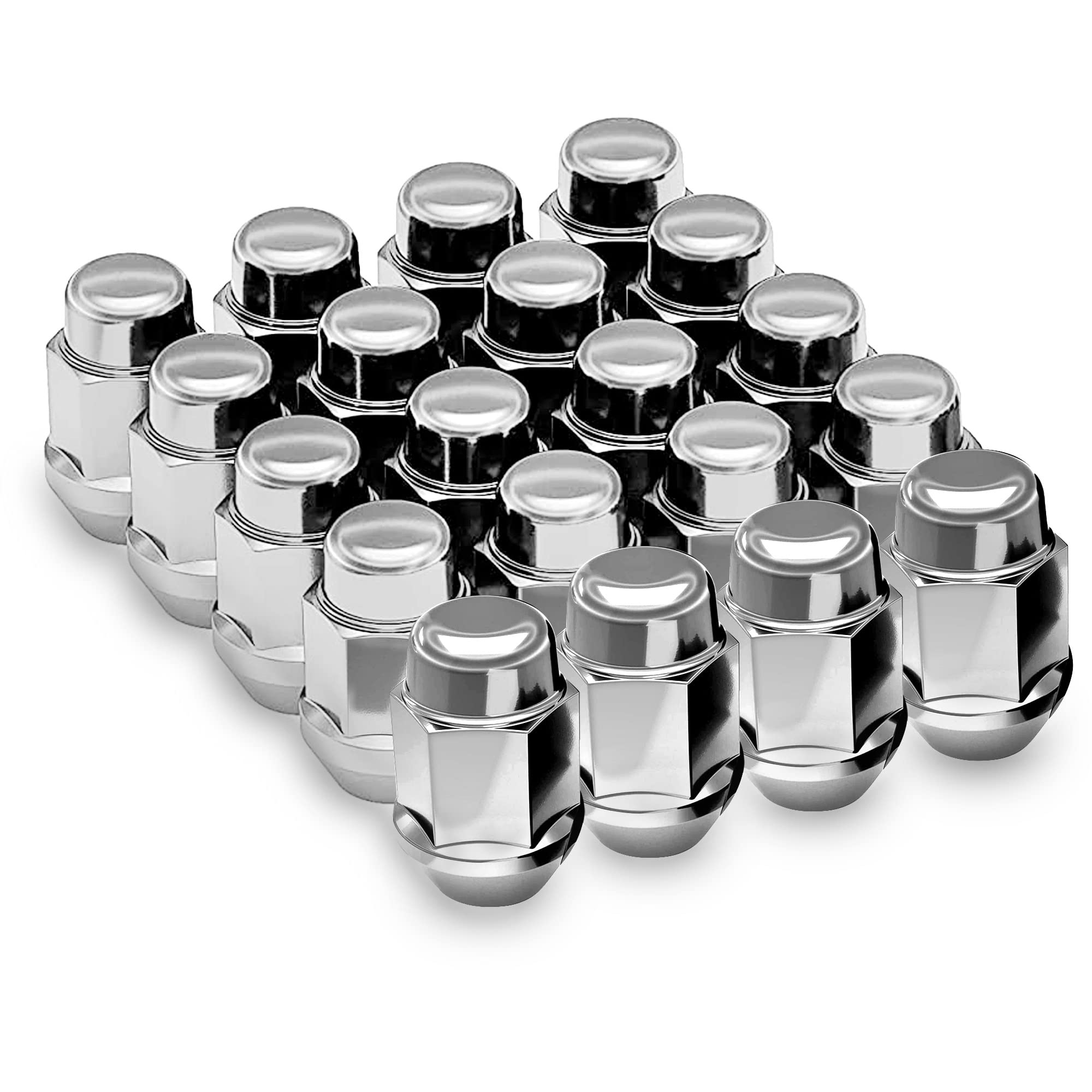 20 dadi a ghirlanda con estremità chiusa, 3,6 cm, 12 x 1,5 mm, per sedile conico, 19 mm, per Acura Integra Buick Cadillac Chevy Chrysler Dodge Ford GMC Honda Hyundai Lexus
