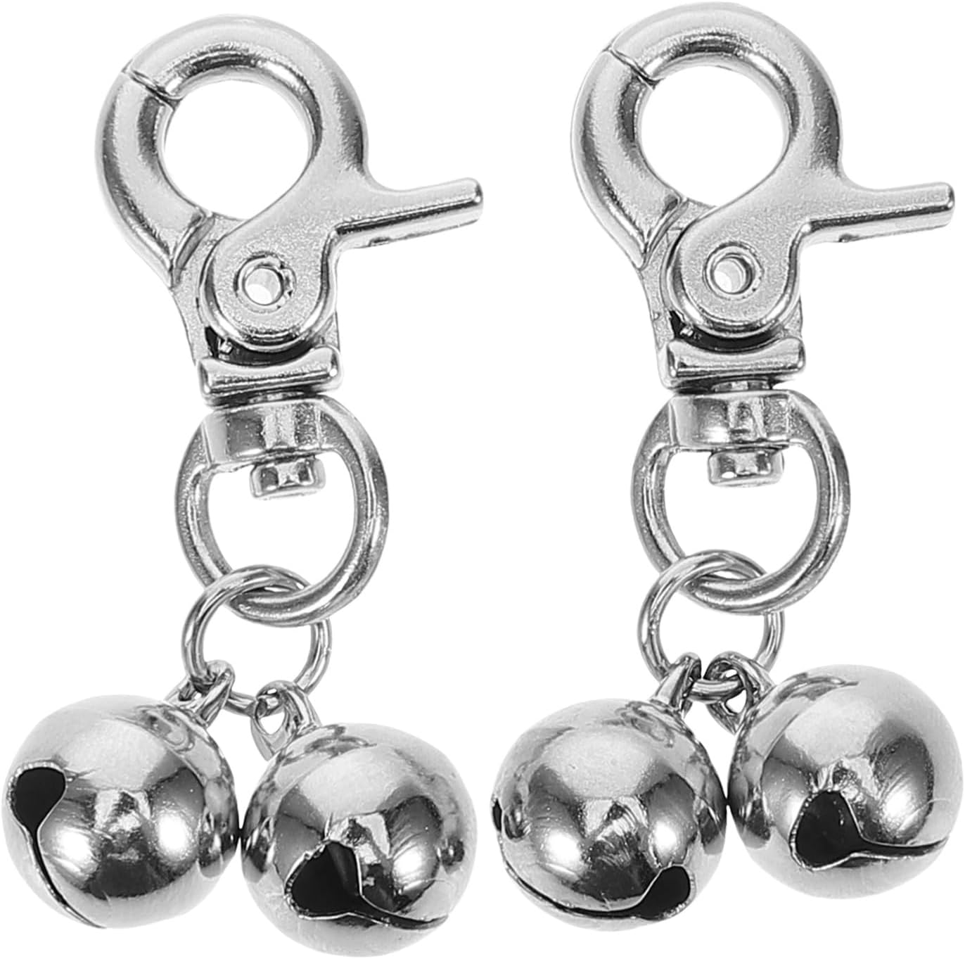 Kisangel 2pcs Pet Collar Bell for Dogs and Cats Stainless Steel Hanging Bells for Pet Accessories for Training and