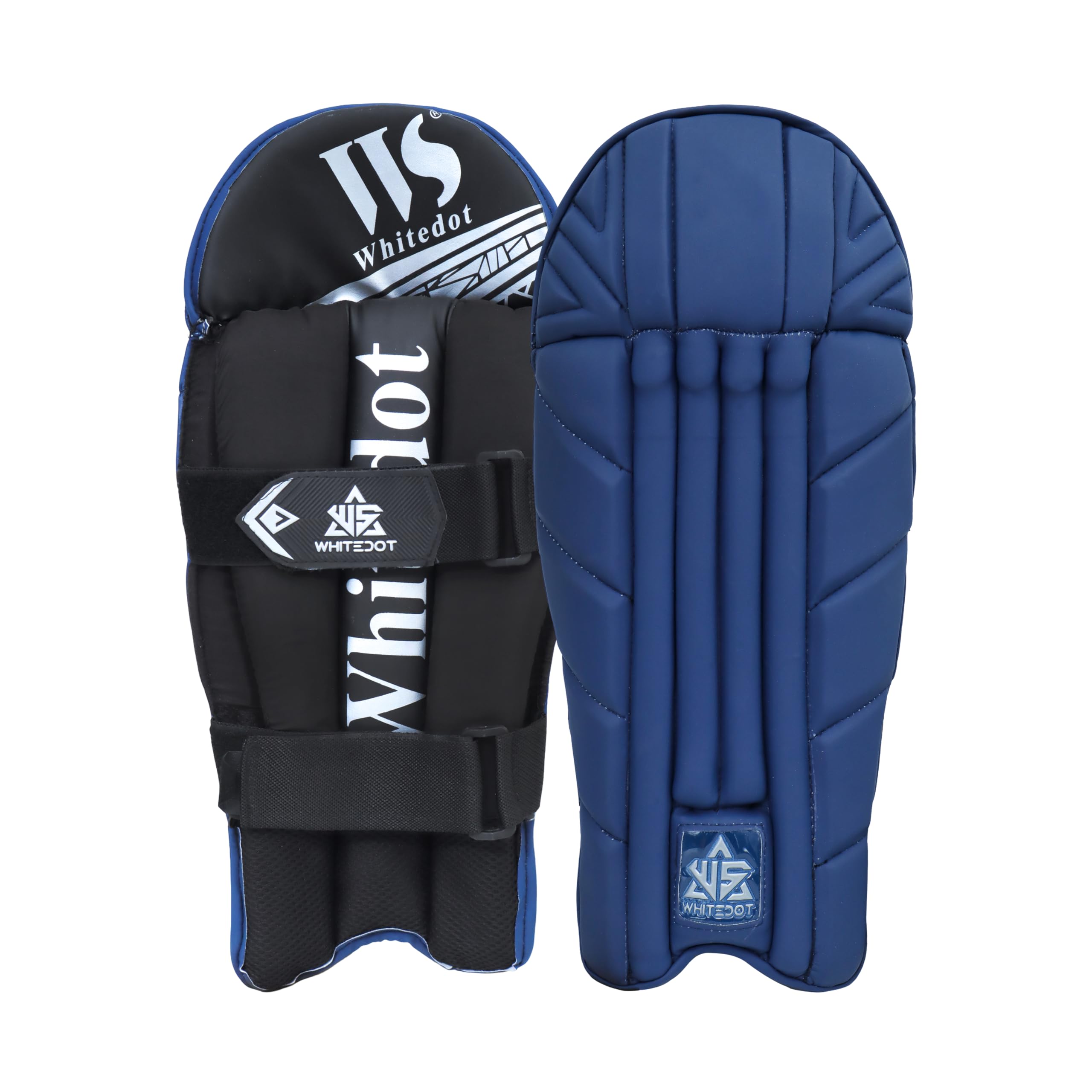 Whitedot Alpha levlon Cricket Wicket Keeping Pad, Mens/Adult/Large, Navy Blue-picture-14