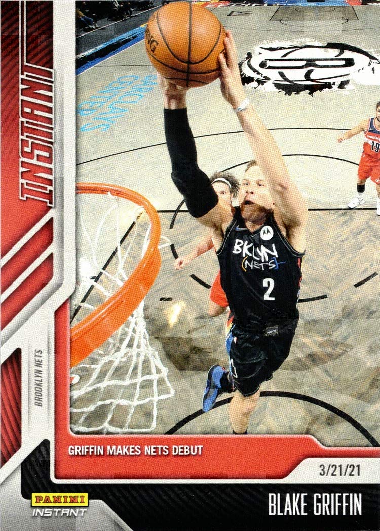 2020-21 Panini Instant #114 Blake Griffin Basketball Card - 1st Brooklyn Nets Card - Only 79 made!