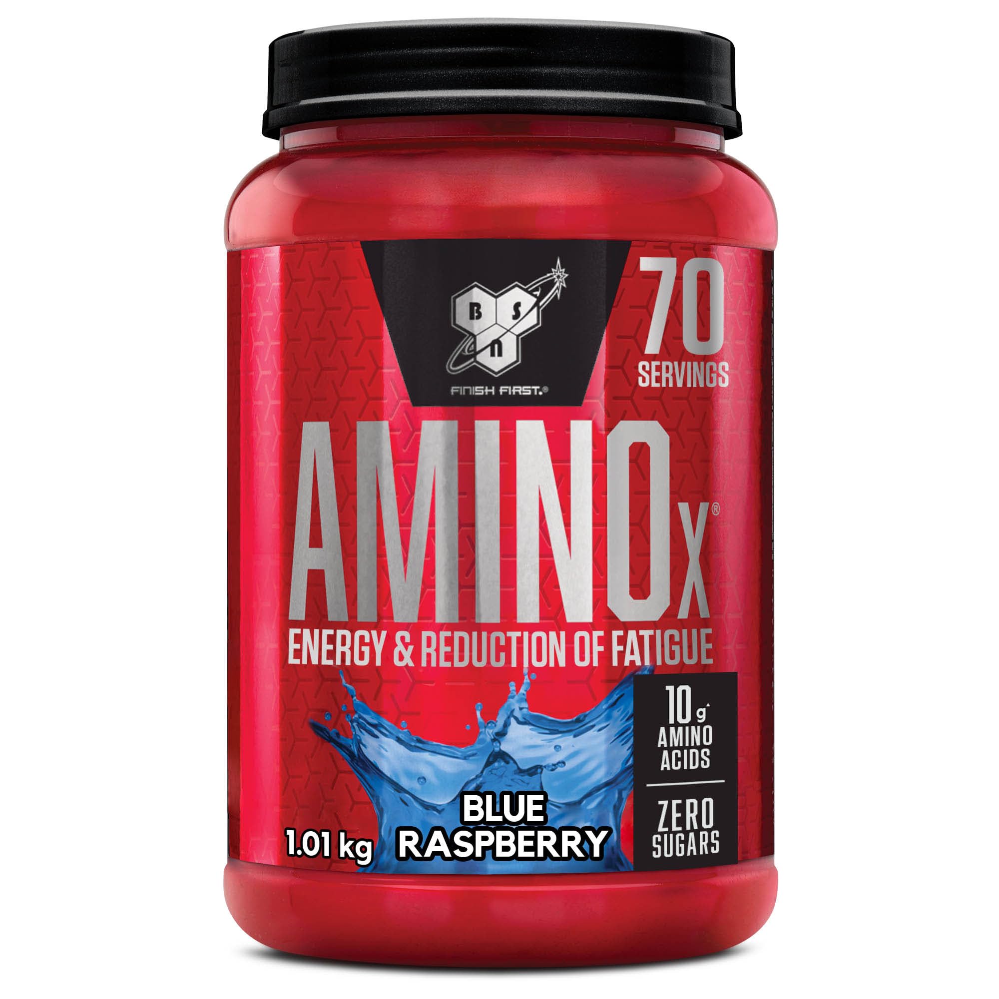 BSN Nutrition Amino X Supplement mit Vitamin D, Vitamin B6 und Aminosäuren, Himbeer-Geschmack, 70 Portionen, 1kg